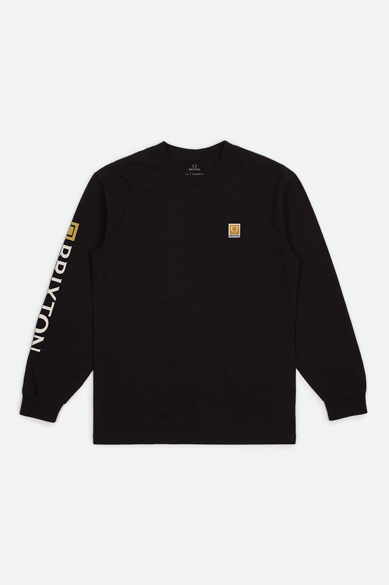 Tops Brixton Beta II L/S Standard Hombre Negras | 025386CVX