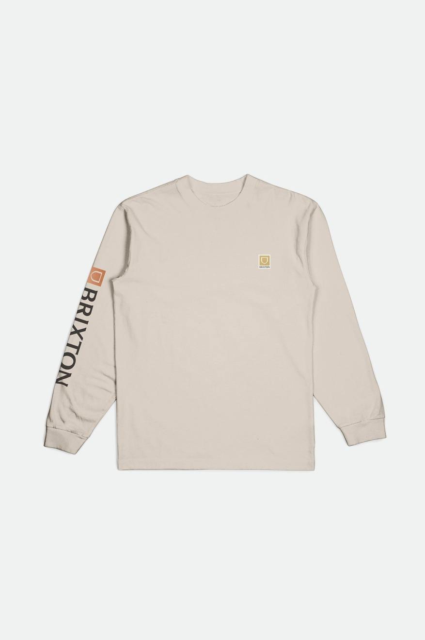 Tops Brixton Beta II L/S Standard Hombre Creme | 905738FXD